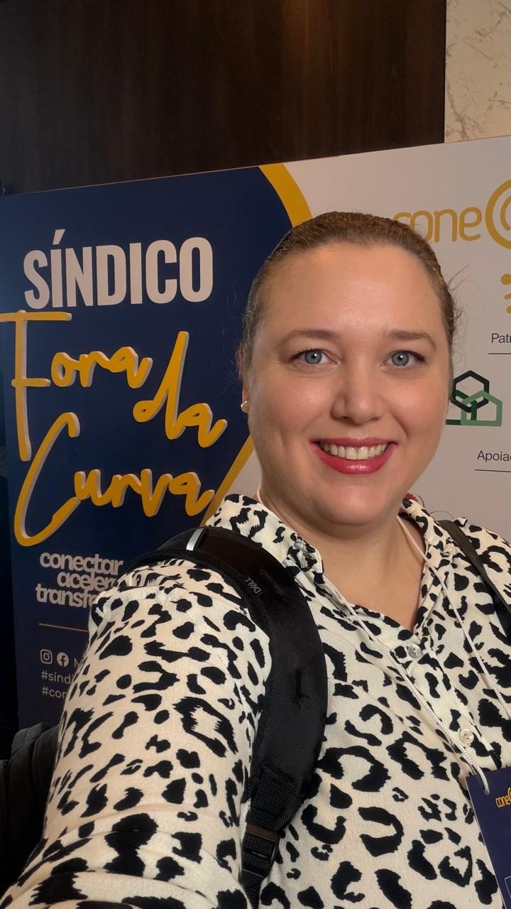 Alícia no evento Síndico Fora da Curva